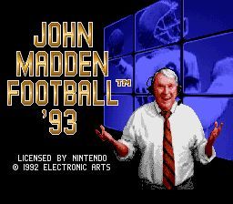 John Madden Football '93 screenshot 4 for Super Nintendo